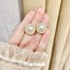 Pearl Stud Earrings for Women 2025: Trendy Retro Hong Kong Style Ear Clips Accessories