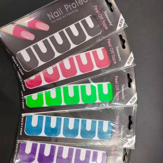 Nail Peel Off Tape U-shape Spill Proof Manicure Accessories Disposable Nail Polish Protector for Women