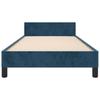 Bed Frame without Mattress Dark Blue 90x200 cm Velvet