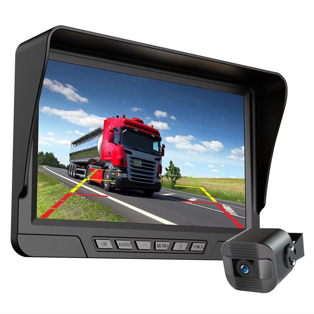 

D06PLUS 7-дюймова бездротова цифрова HD відеореєстратор з двоканальним записом (передня та задня камери), системою камери заднього виду та камерою F19 A