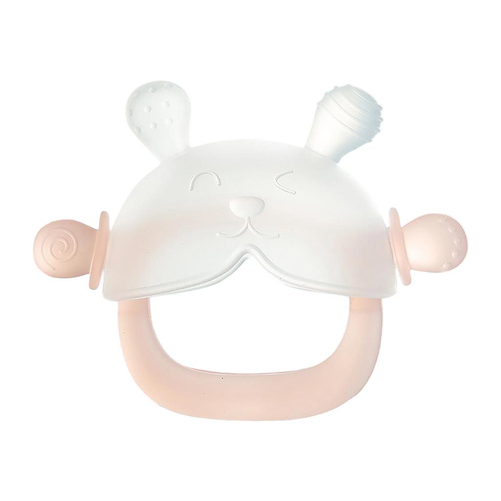 Food Grade Silicone Baby Teether Toy Soft Safe Chewable Teething Ring for Infant Oral Care and Sensory Development