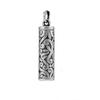 S999 sterling silver Tang grass pattern pendant necklace men and women couples retro old hollow can be opened lucky transfer pendant