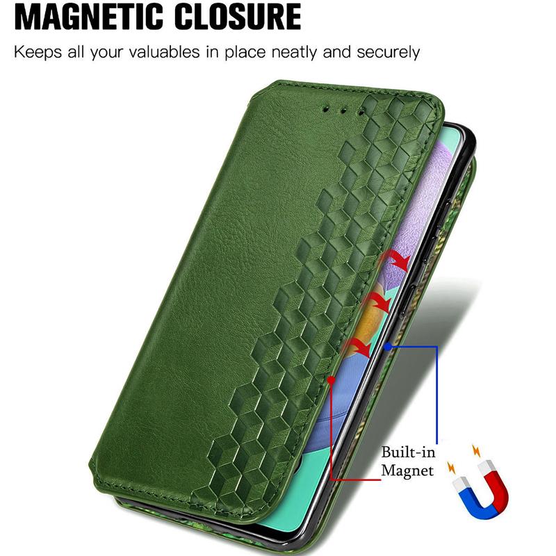 Woven Pattern Leather Flip Wallet Case For Samsung Galxay A12 A02 A42 A52 A72 A32 4G 5G A21S A51 A71 A01 A11 A31 A41 A70 A50 A30 S20 FE S21 Plus Ultra