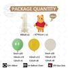108pcs Winnie The Pooh Theme Birthday Party Balloon Set Pooh Aluminum Foil Balloon for Kids Baby Shower Decoration Supplies Gift