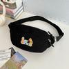 Corduroy Chest Bag Women's Cartoon Sports Waist Bag Crossbody Bag