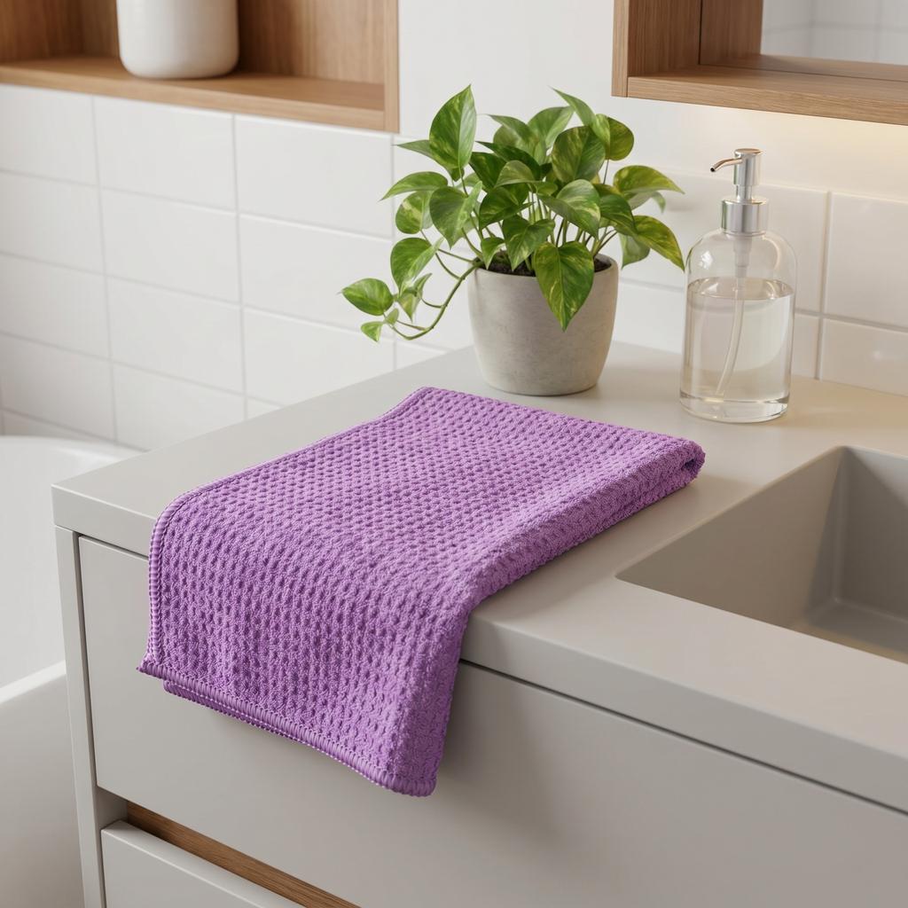 Multipurpose Absorbent Cleaning Cloth Waffle Weave Texture Durable Fabric Suitable for Kitchen Bathroom Car and Household Cleaning Tasks