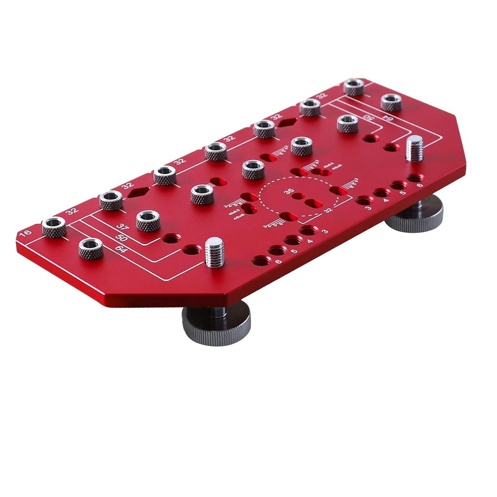 Shelf Pin Drilling Jig 2 in 1 35mm Aluminum Alloy Cabinet Hardware Jig Tool Drill Guide