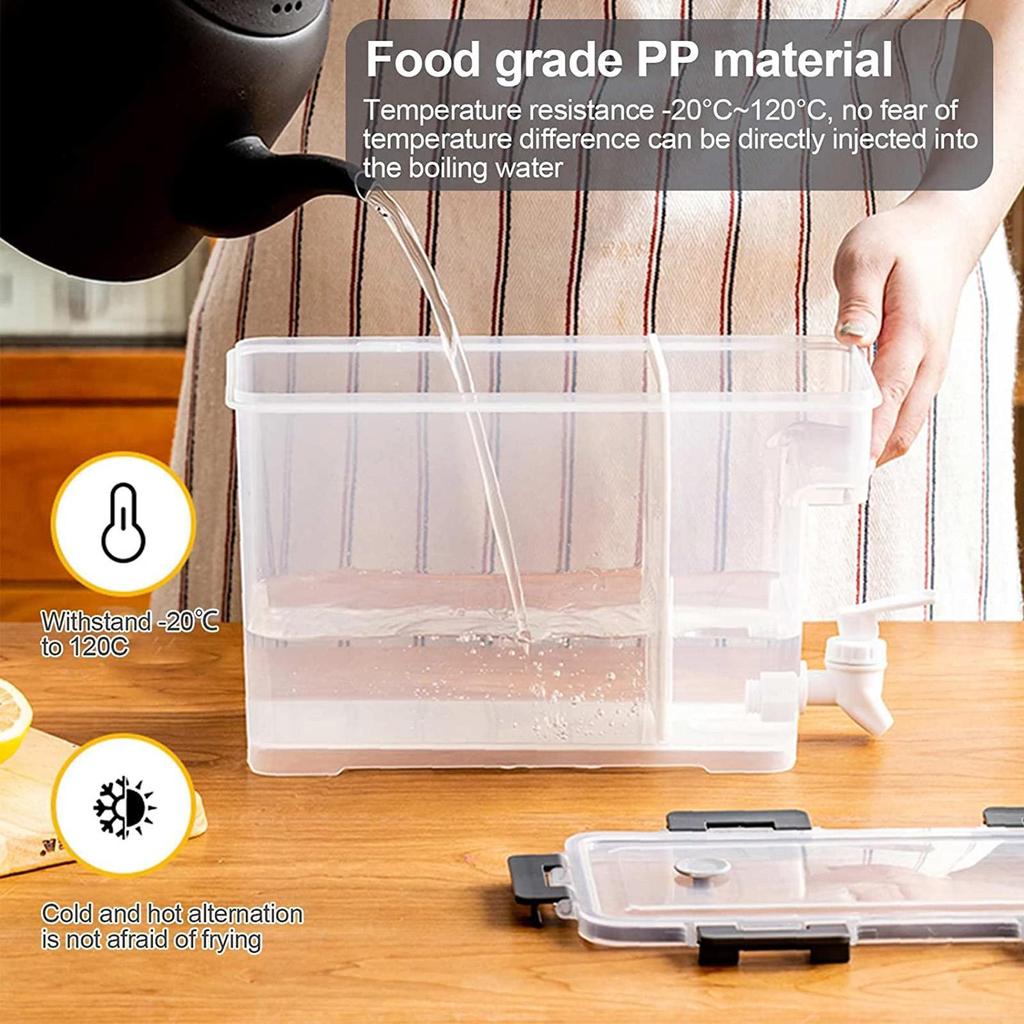 3.5L Refrigerator Cold Kettle with Spigot Filter Drink Container Iced Juice Lemonade Container For Famaily Party Daily Use