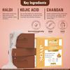 Multani Naturals Kojic Acid & Haldi Chandan Soap Bar For Bath 125 Gm Pack Of 3 Pcs Nourishing Daily Use For All Skin Types
