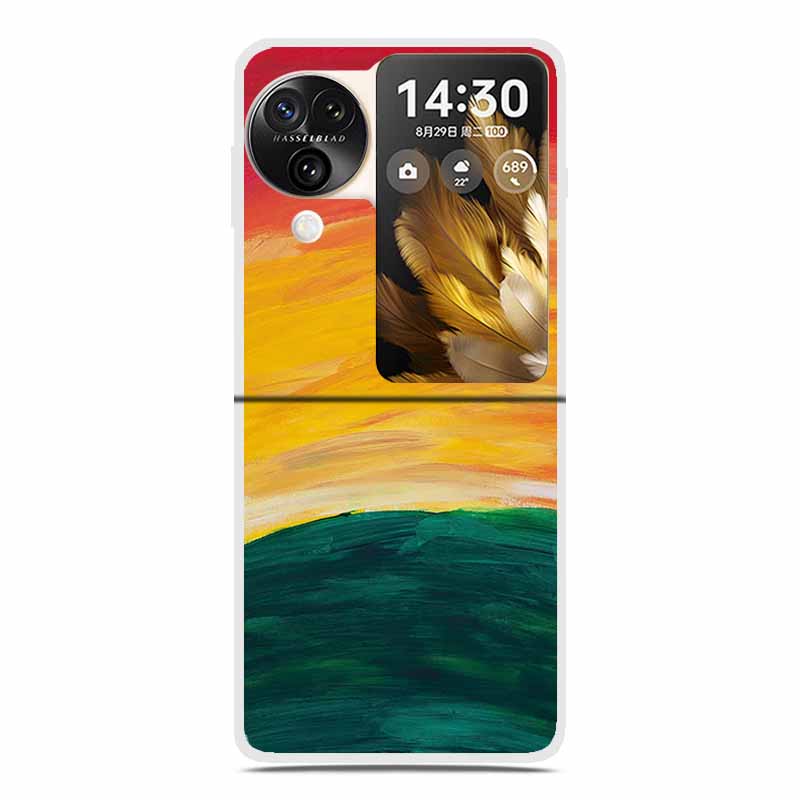 For Oppo Find N3 Flip 5G Cases Clear 6.8" Marble Hard TPU Back Cover For Oppo Find N 3 Flip Phone Cases Coque Fundas Bumper Etui