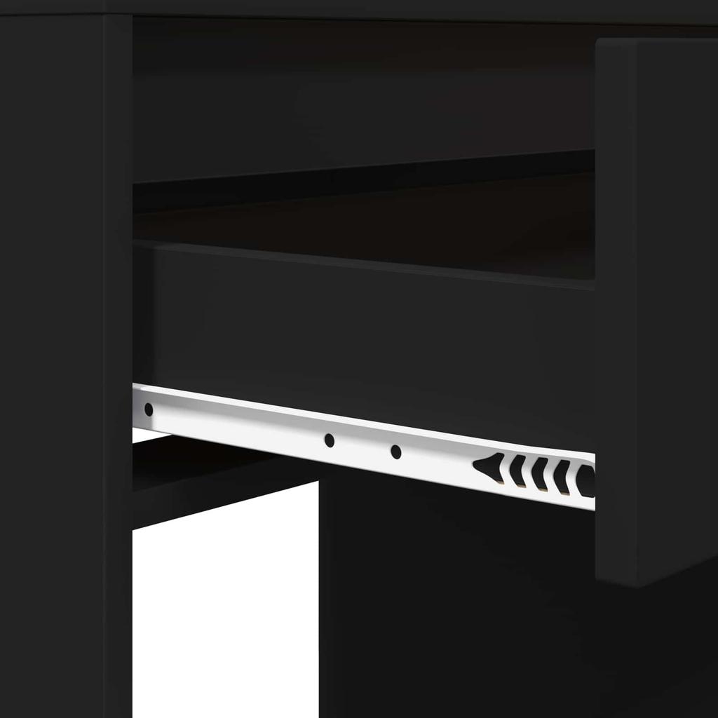 Bedroom Vanity Table with Shelf Black 80 x 39.6 x 135 cm