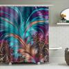 Pink Floral Shower Curtain Bathroom Decor Waterproof Fabric with Hook Rings for Bathtub or Kitchen 3D Printing Flowers Home Text