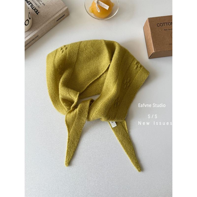 

Pure Wool Scarf Triangle Scarf Women s Shawl Neck Scarf Knitted Scarf 75*50cm