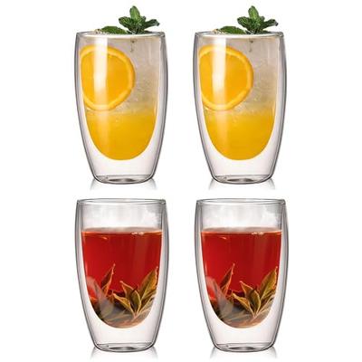 SUKIZUKI Double-Walled Glasses, Double-Layered, Heat-Resistant, Large Capacity, Condensation-Free, Shatter-Resistant, Insulates for Hot and Cold Drink