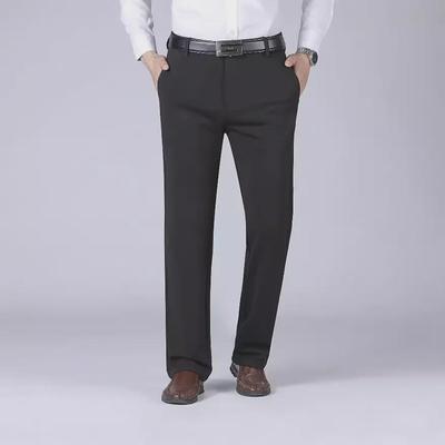 Pánské nadměrné ležérní elastické oblekové kalhoty - Slim fit, nemačkavé, formální kalhoty pro business
