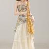 Floral Print Sleeveless Crop Top With Twisted Waist For Summer Casual Wear