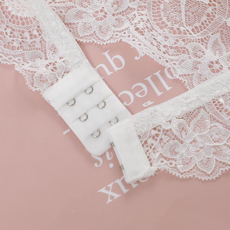 Sexy Lace Lingerie French Triangle Cup Women's Bra Without Underwire Ultra-thin Seamless Bra