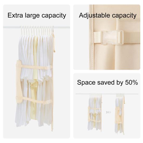 Closet Compression Storage Board Garment Bag Board with Adjustable Wardrobe Organizer Space-Saving Hanging Buckle Holds Up