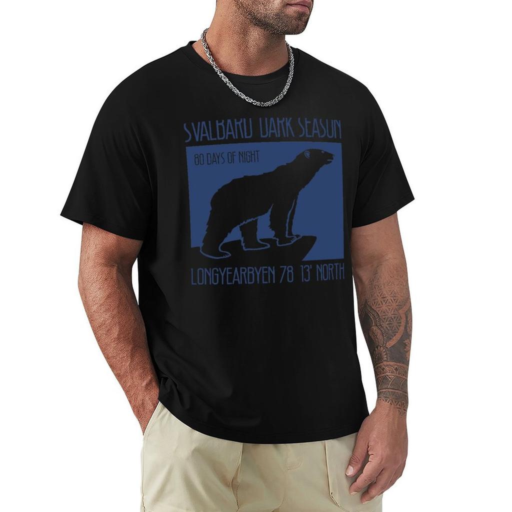 Svalbard Dark Season T-Shirt Heavyweights Custom T Shirt Shirts Graphic Tees Clothing For Men