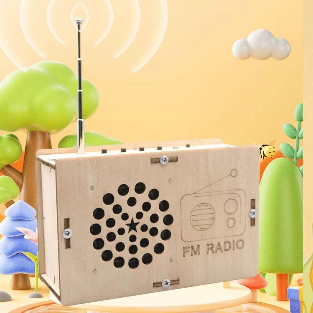Steam Model Science Education Radio Handmade DIY Scientific Training FM Radio for Home