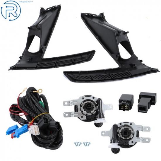 For 2023-2024 Honda CR-V Right&Left LED Fog Lights Lamp Assy w/Black Bezel Kits