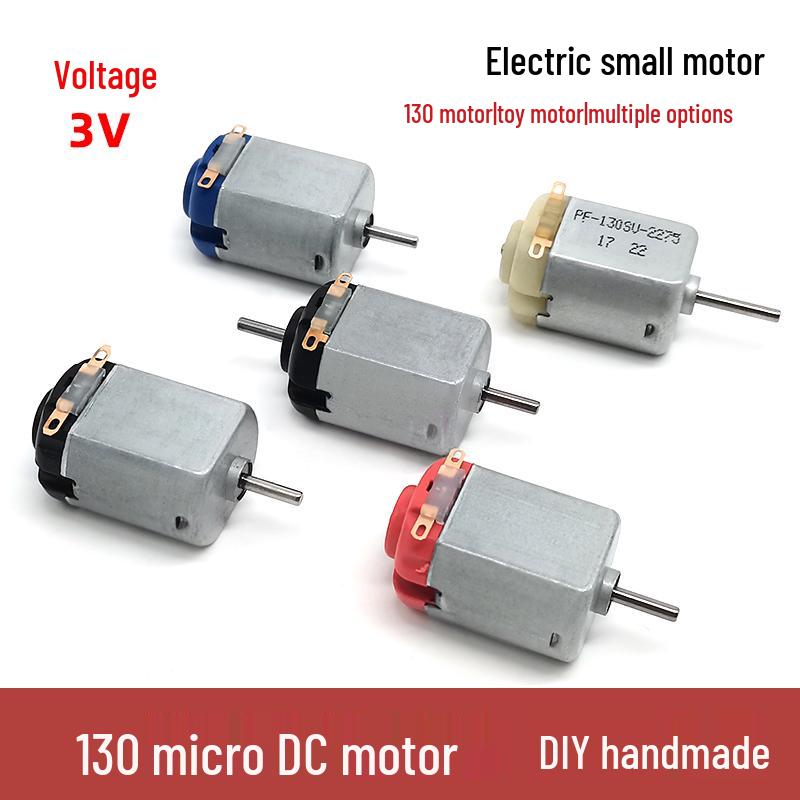 Motor 130 cu Arbore de Ieșire Dublu Mini Motor DC pentru Mașină DIY cu Tracțiune Integrală Experimente Științifice