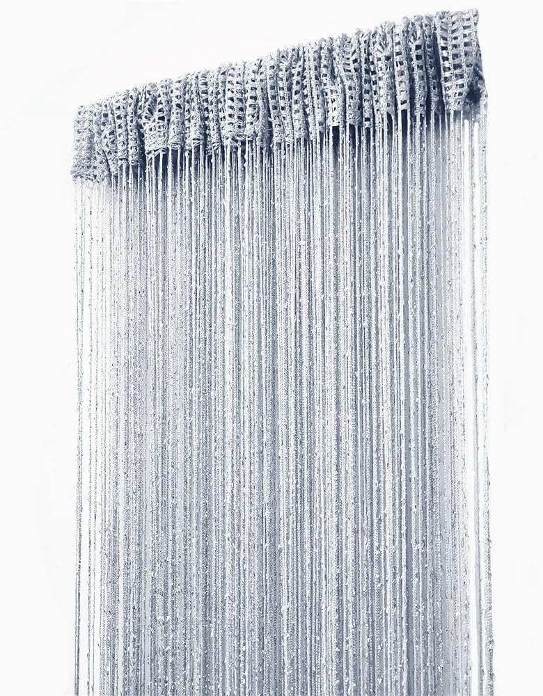 Ave Split Decorative Door String Curtain Wall Panel Fringe Window Panel Drapes Room Divider Blind Divider Tassel Screen Home 100cm*200cm