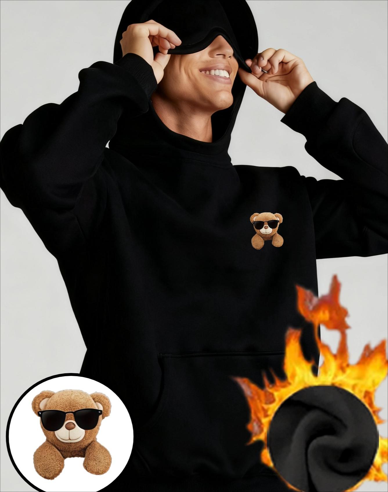 All-Day Comfort Men s Eye Mask Hoodie, Versatile for Work Breaks & Lounging S