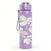1PC Delicate White Rose Leaf Line Sketch Print 750ml Color Plastic Sports Water Bottle Leakproof Flip Straw Lid Suitable for Sports Office Home Use