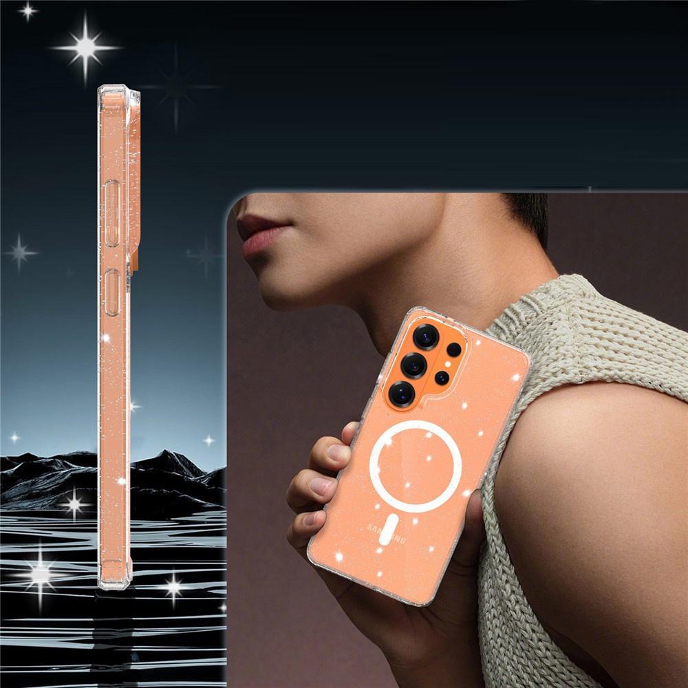 Case for Samsung Galaxy S26 Ultra, for MagSafe, Glitter, Transparent