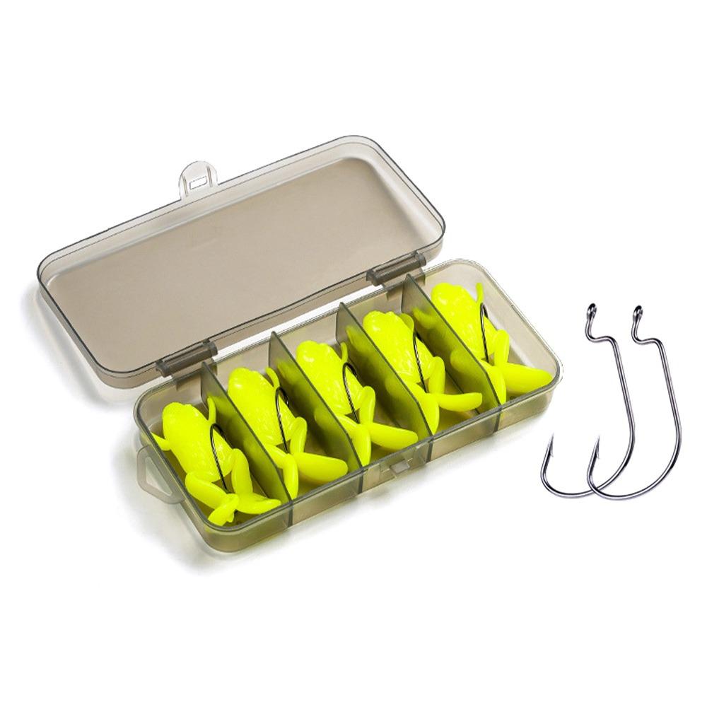 5pcs Simulated Fake Bait TPE Soft Frog Fishing Lures Mix Color 5g 10g Mini Frog Bait Jigging with 5pcs Hook Fishing Gear Product
