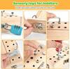 Montessori Screwdriver Board Set for Kids 3+, Lock & Key Toddler Tool Gift, Preschool Sensory Fine Motor Skills Learning Toy