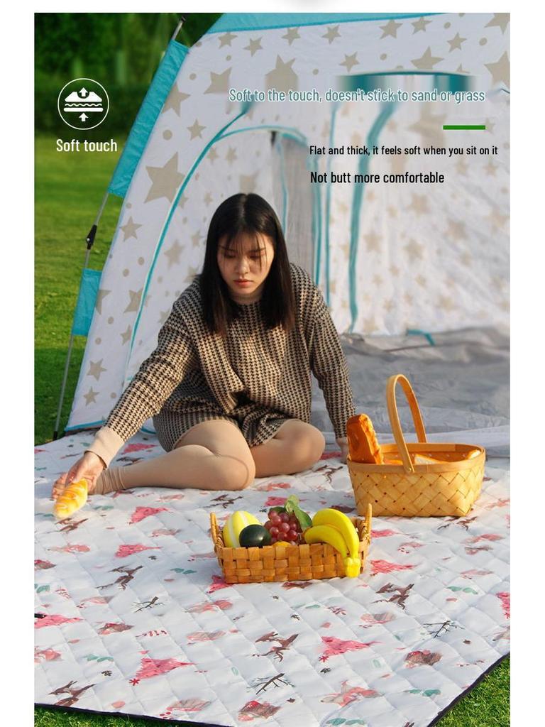 Thickened Waterproof Outdoor Picnic Mat – Portable, Moisture-Proof Ground Cloth for Camping and Spring Outings