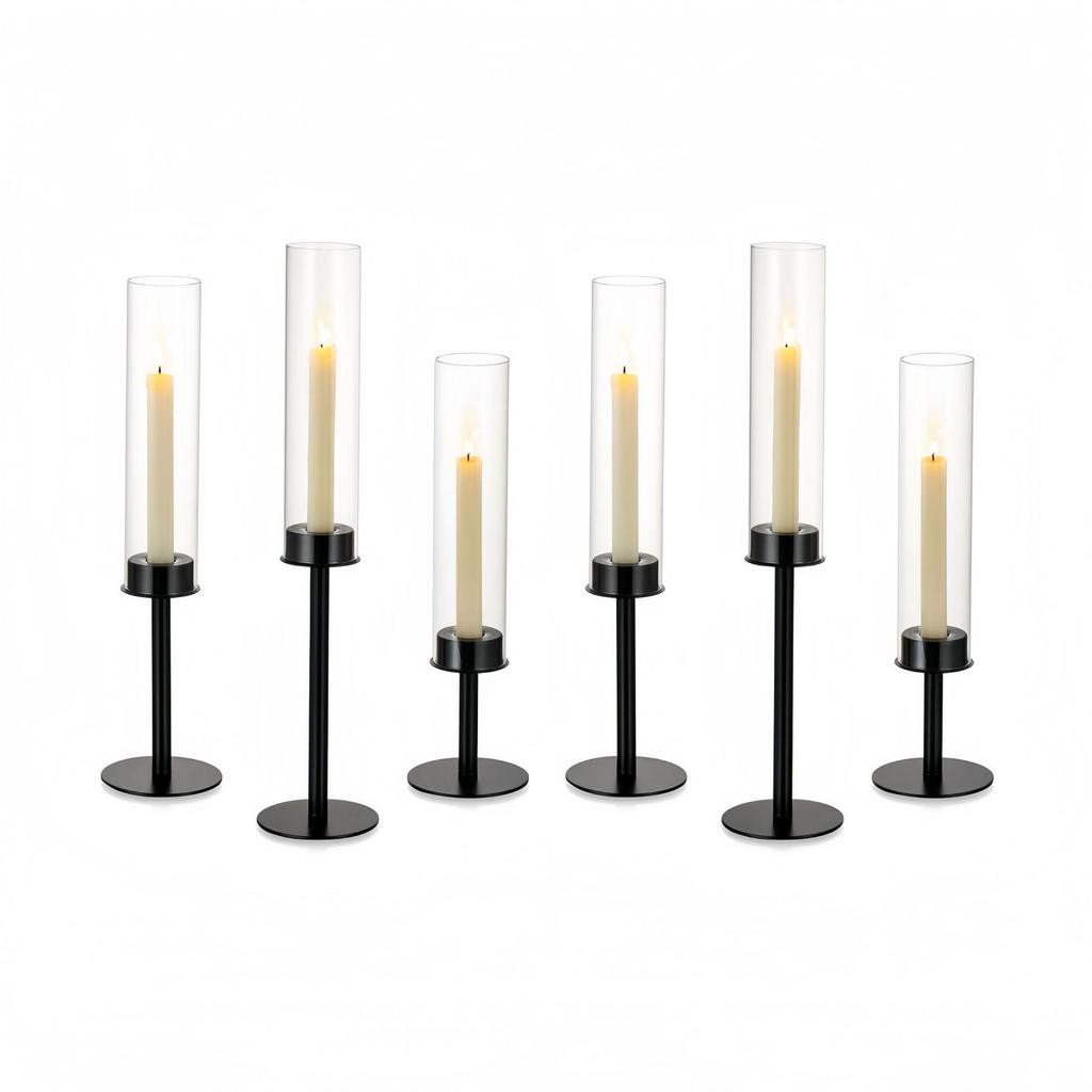 Gold Electroplated Iron Art Candlestick Set – Ideal for Weddings, Birthdays, and Home Decor