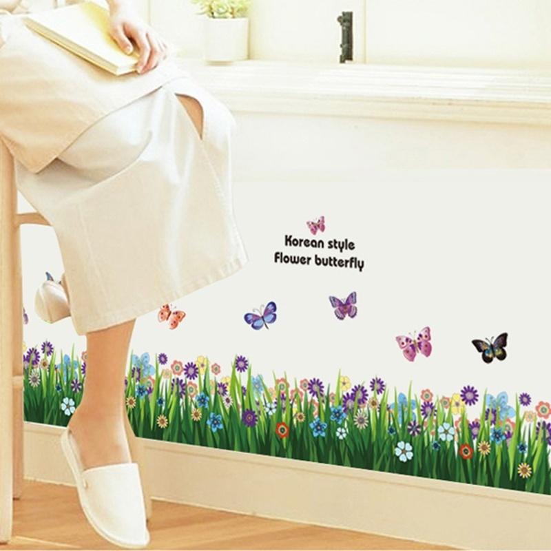 

Бабочка Трава Цветок DIY Съемный Художественный Винил Цитата Наклейка На Стену Наклейка Фреска Домашняя Комната