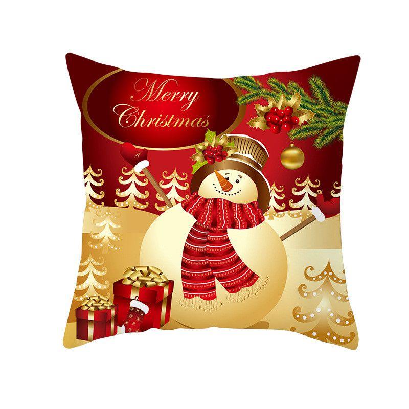 Luxurious Peach Skin Velvet Cushion Cover Featuring Santa Claus For Holiday Cheer