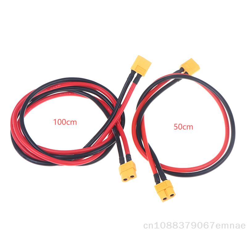 [ZYAS]12AWG XT60 Male Female Conversion Plug Connection Cable 50/100CM Wire Battery Connector For Lipo Battery RC Drone Car Boat