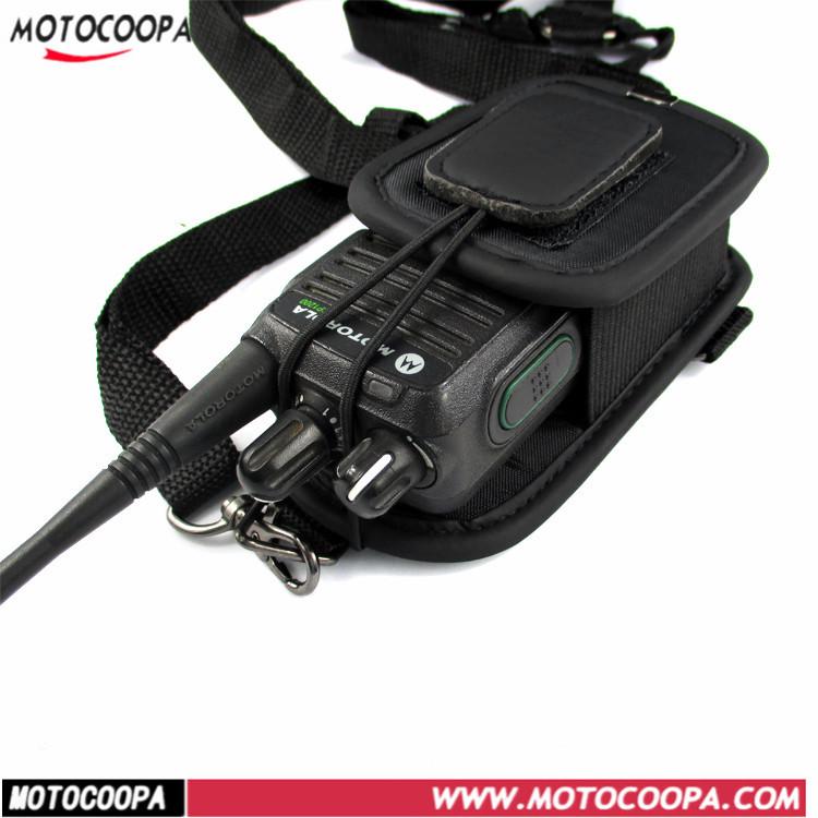 Popular Model Universal Nylon Leather Walkie-Talkie Bag with Three-Point Shoulder Strap, Size L
