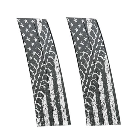2Pcs Car Stickers Set for B-Pillar 12"x21.5" Gloss Vinyl Decals Self-Adhesive Dog Stickers Decorative Car Vinyls for Cars Laptops Walls