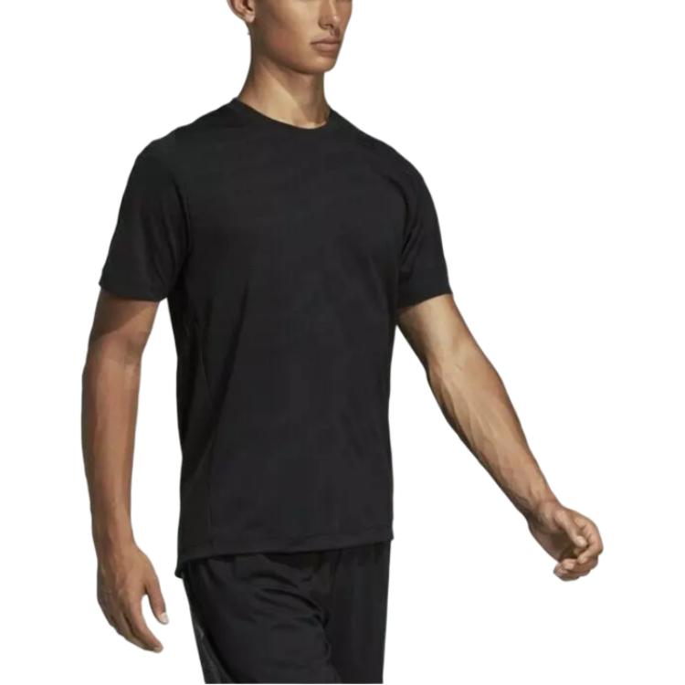 adidas 360 Casual Sports Breathable Short Sleeve T-Shirt Men Tops Black DS9274