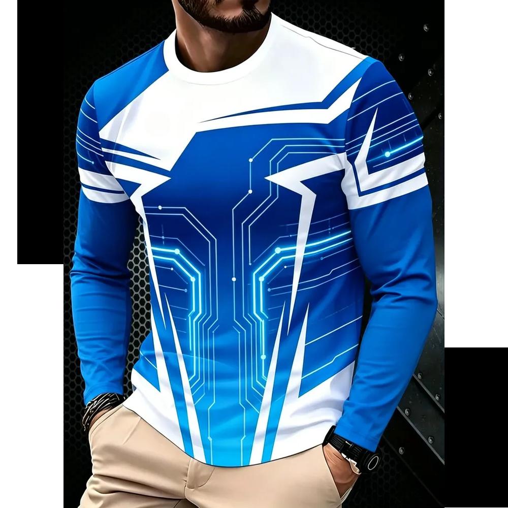 Comfortable Versatile Men's Top Casual Crew Neck Long Sleeves Loose Breathable Pullovers Long Sleeves Men’s