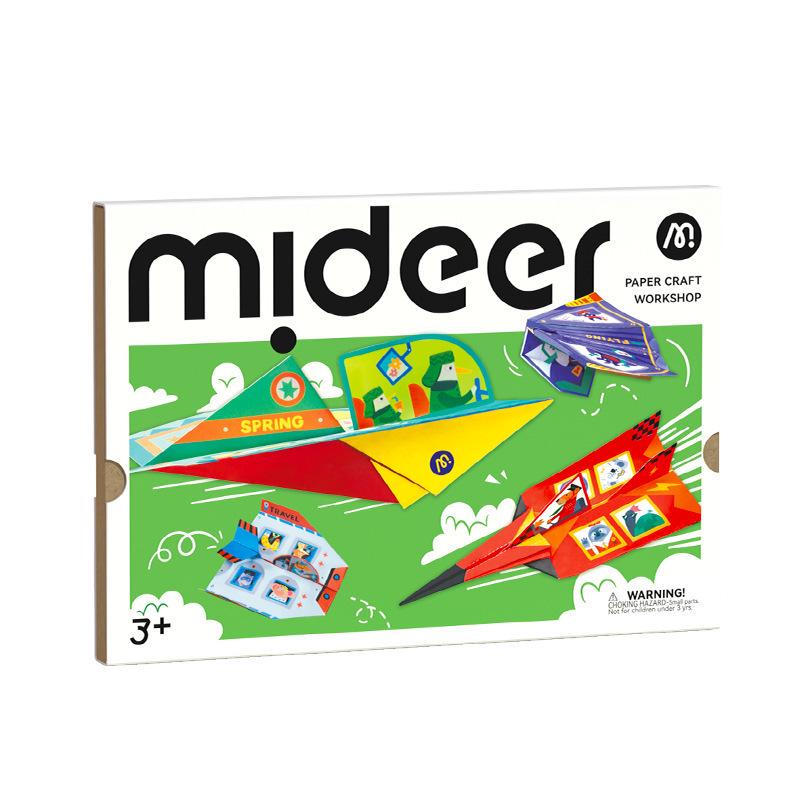 Mideer My Little Origami Airplane: 3D Educational Toy for Kids, Ages 2+, Includes Paper Cutting Book for Crafting