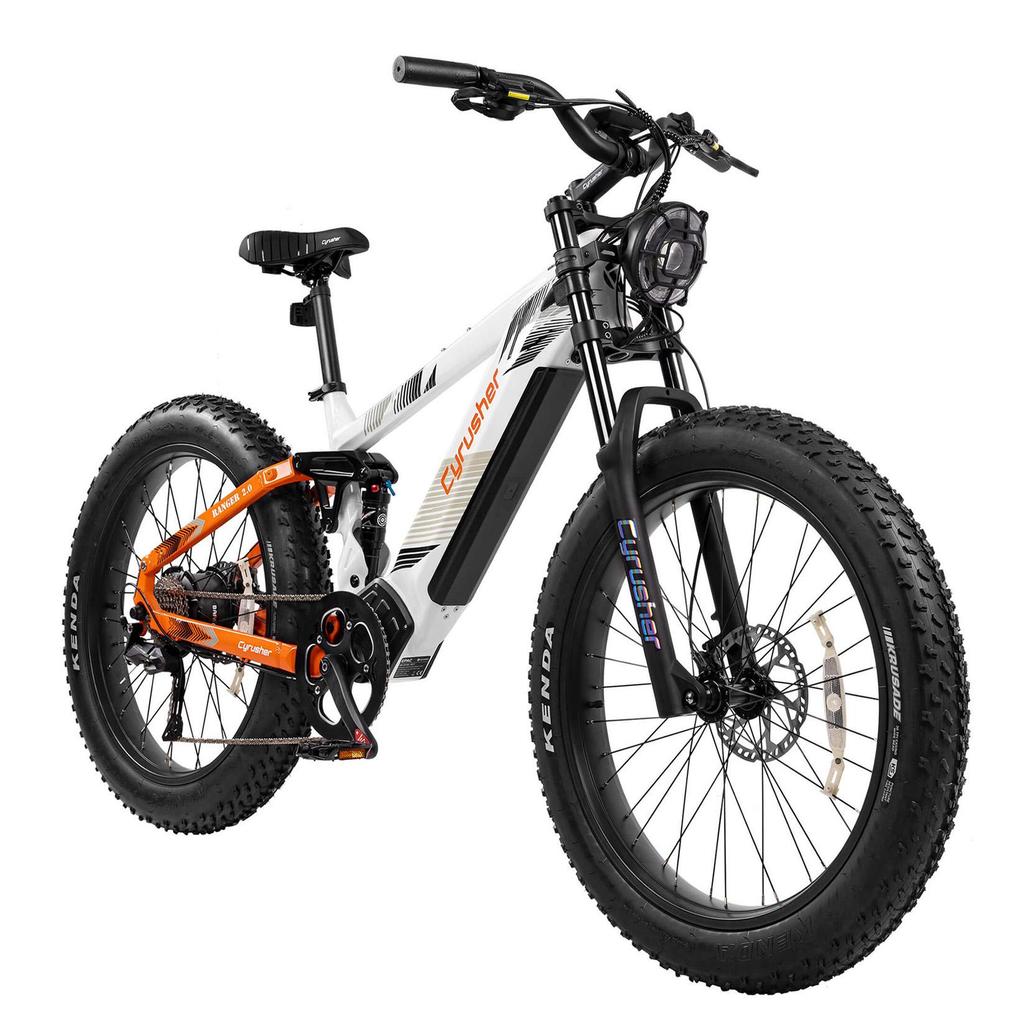 Cyrusher Ranger 2.0 City Elektrické kolo pro dospělé 1500W Motor Pánské E-Horské elektrokolo 52V20AH Baterie 26 Palcové Tlusté Pneumatiky dámské Elektrické Kolo