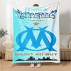 Custom Name Olympique de Marseille Theme Printed Blanket - Perfect for Couch, Bed, Travel & Outdoor Use | Machine Washable, Cozy & Durable.