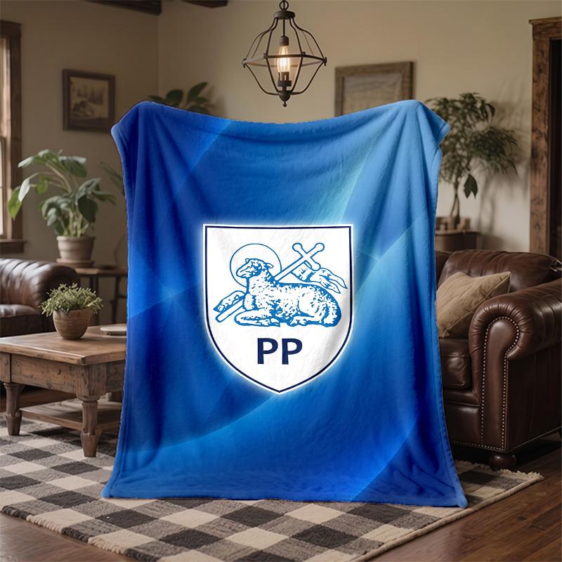 Preston North End Football Print Flannel Blanket Soft Warm Sofa Bed Throw Blanket For Home Office Bedroom