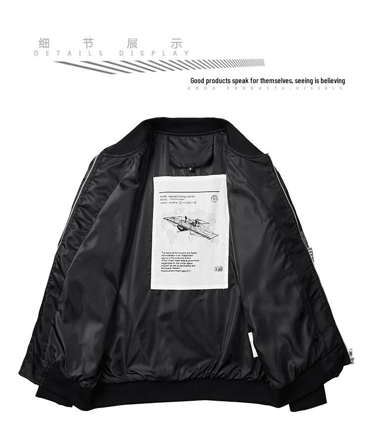 Чоловіча бомбер-куртка NASA MA-1: Стиль форми астронавта, європейська та американська авіаційна мода