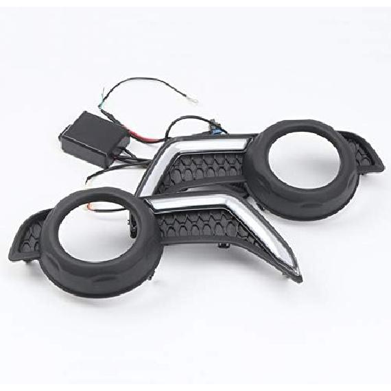 for Toyota 4Runner 2014-2024 Car Accessories LED Lights Spot Driving Lamp DRL Pair Fog Light Daytime Running Light DRL Fang Light 1 Set (Amber)