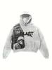 Y2K street hoodie casual sweater letter print jacket trend guard