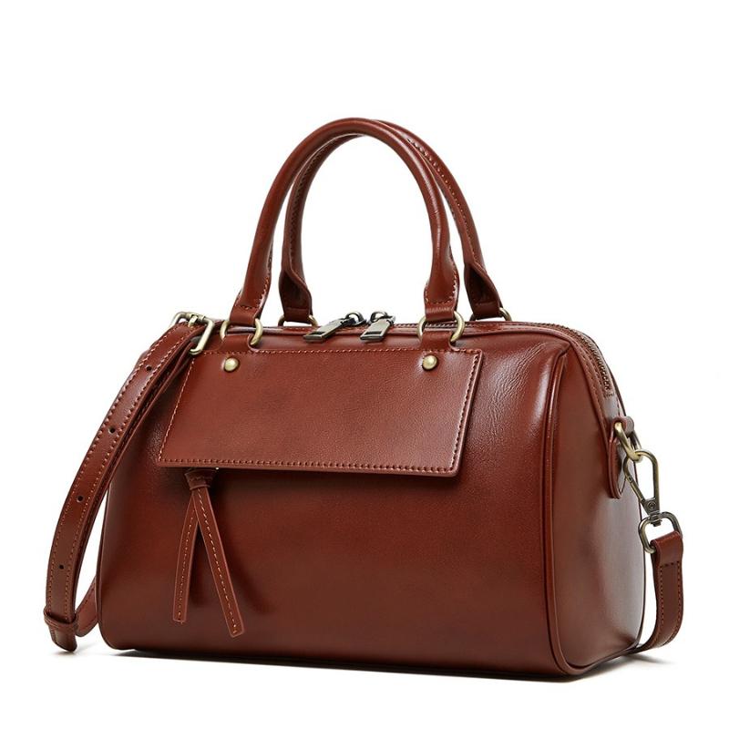 

Сумка жіноча з натуральної шкіри, універсальна, повсякденна, ручна, бостон, сумка через плече, сумка-месенджер, модна жіноча сумка 25*14*18 бордовий