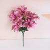 Cross-border Christmas 5-Fork Velvet Artificial Flower Bouquet - Green Plant Bonsai Christmas Decoration